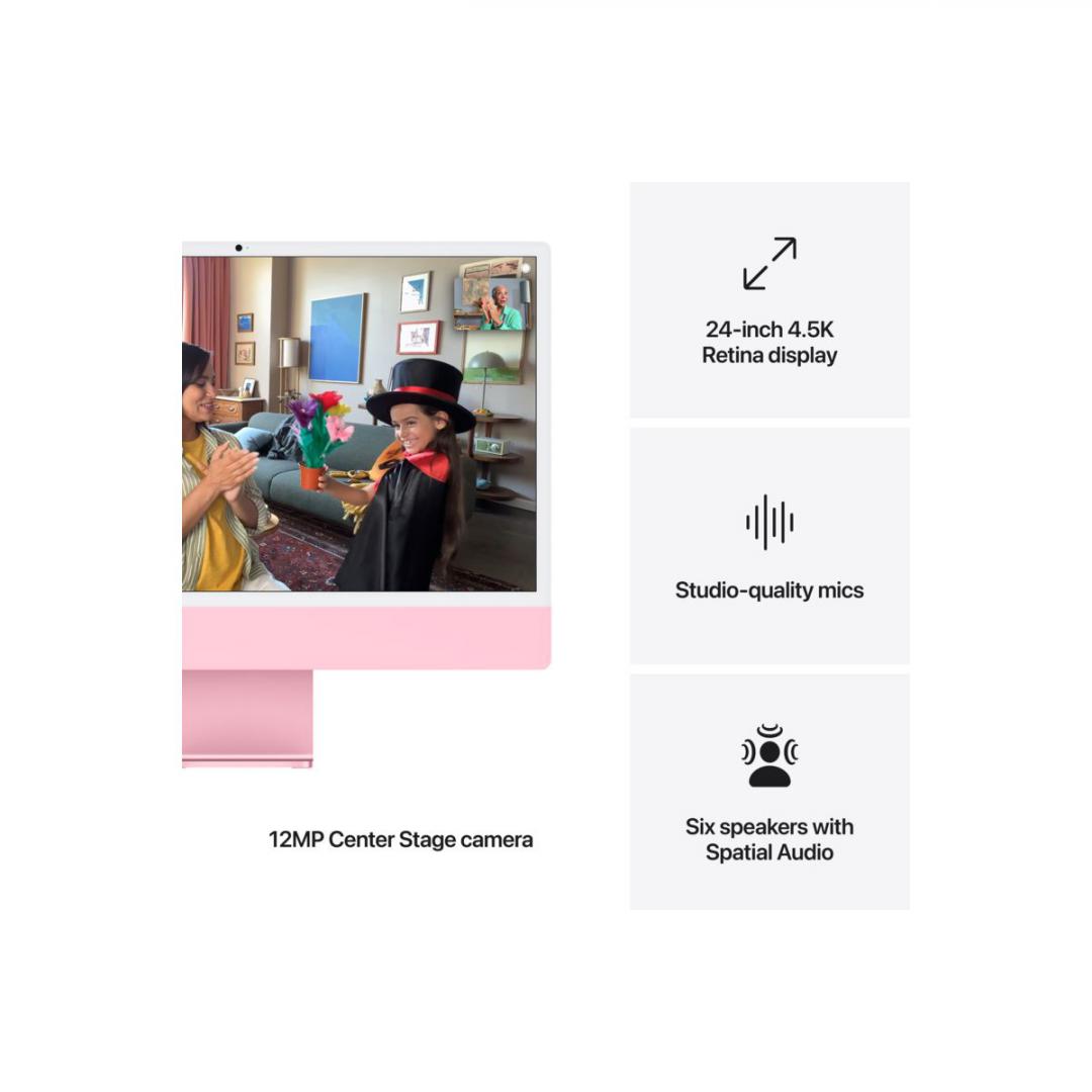 Desktop PC APPLE iMac 24 M4 16GB 256GB Pink - imagine 5