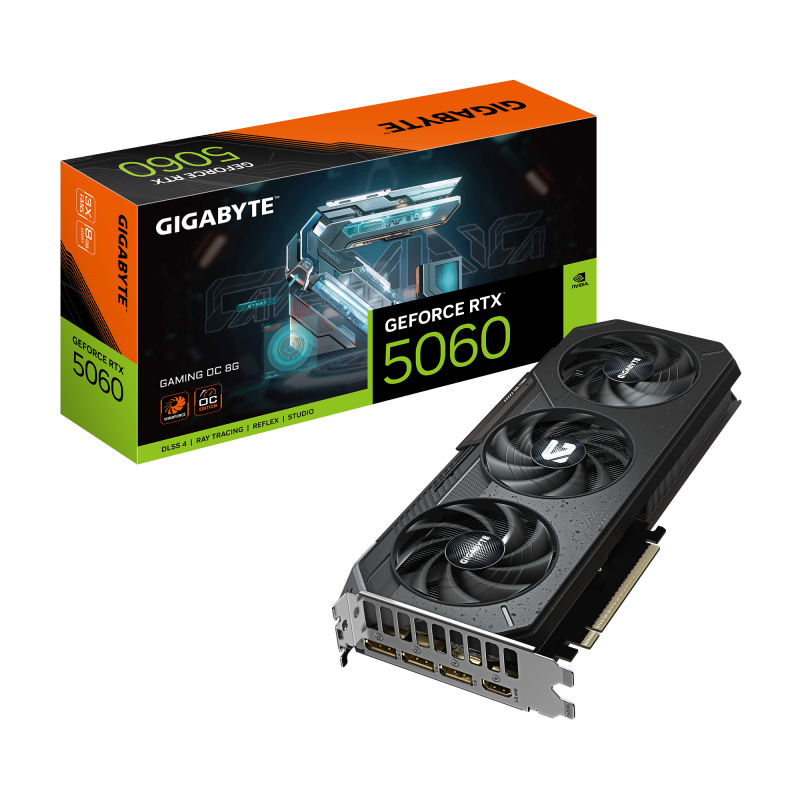 Placă Video GIGABYTE GeForce RTX 5060 Gaming OC 8GB GDDR7