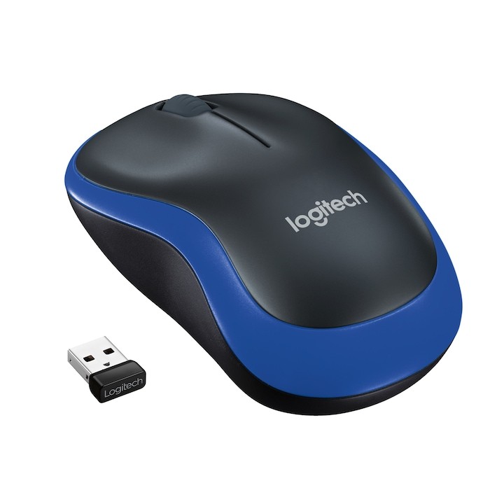 Mouse LOGITECH M185 Wireless Albastru - imagine 2
