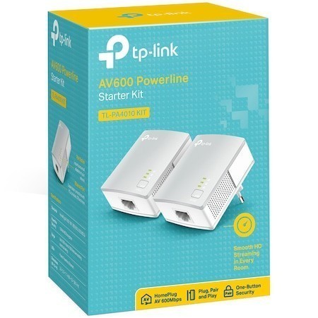 Kit Adaptor Powerline TP-LINK TL-PA4010KIT AV600 2 Buc Alb - imagine 3