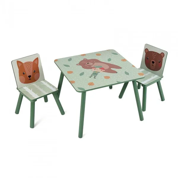 Set Birou și 2 Scaune U-GROW Green Forest UGMBS07-GNF - imagine 2