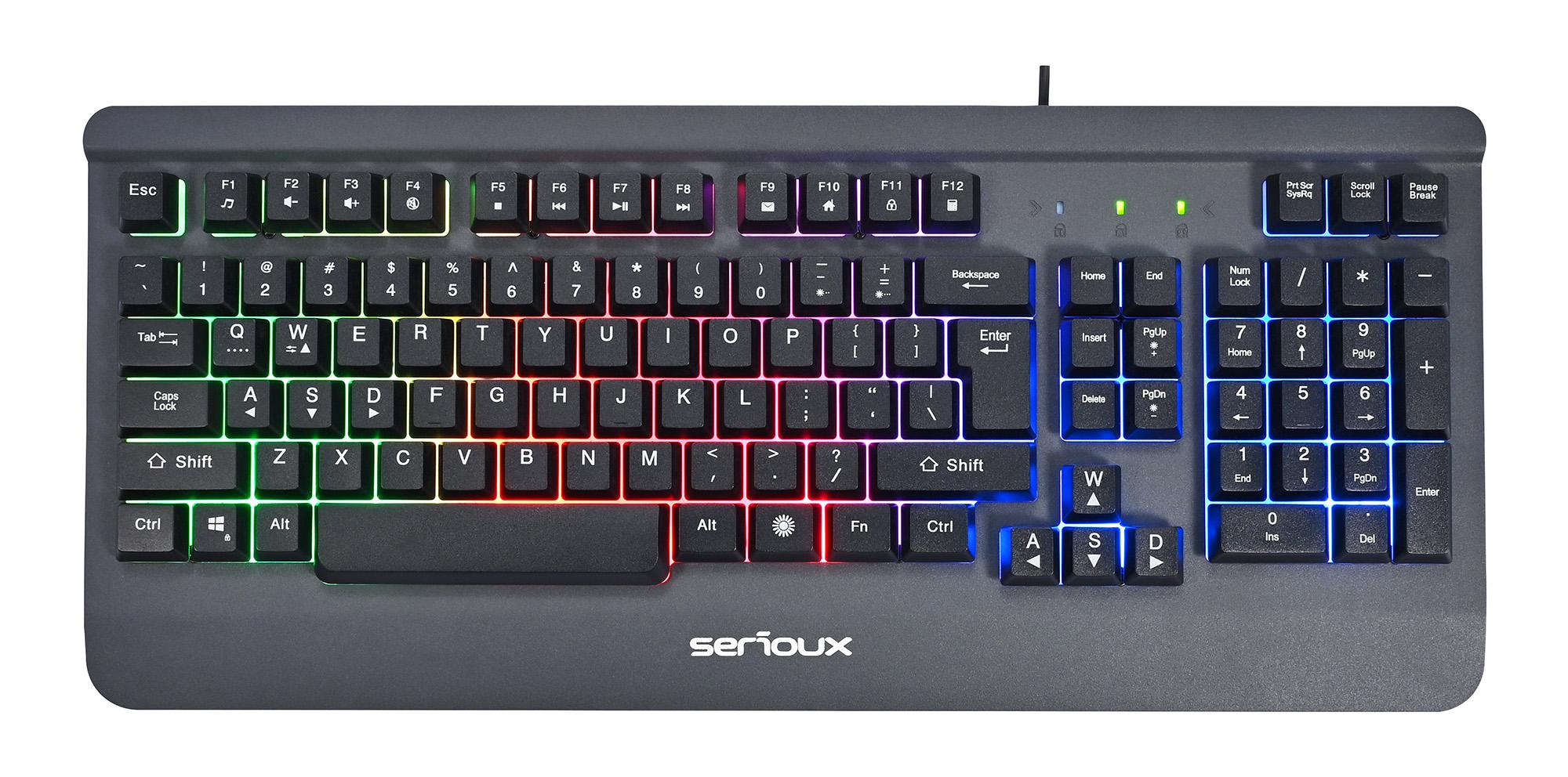 Kit Gaming SERIOUX Kayel 4 in 1 cu Tastatură Mouse Căști Mousepad - imagine 3