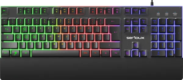 Tastatură Gaming SERIOUX Nexor Iluminată USB Negru SRXK-NEXOR