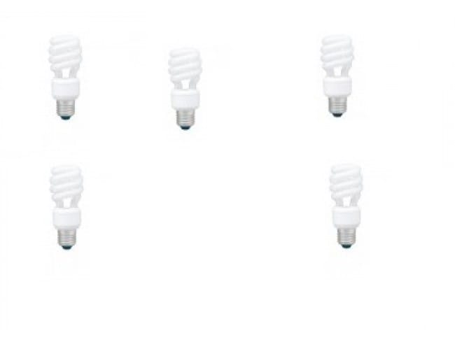 Set 5 Becuri Fluorescent PANASONIC EFD14E27HD3E-3 14W E27 Spirală Alb Cald