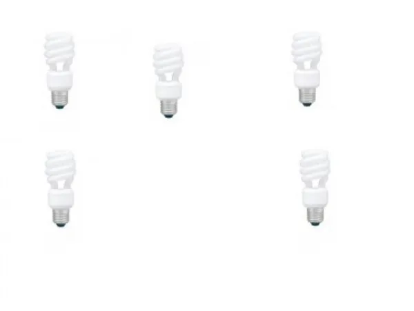 Set 5 Becuri Fluorescent PANASONIC EFD14E27HD3E-3 14W E27 Spirală Alb Cald