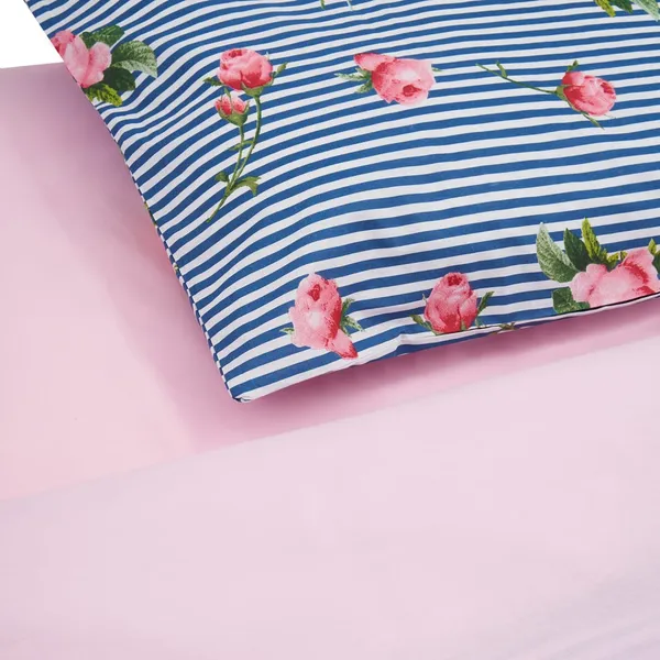 Lenjerie Pat Dublă 100% BBC 132TC Rose - imagine 4