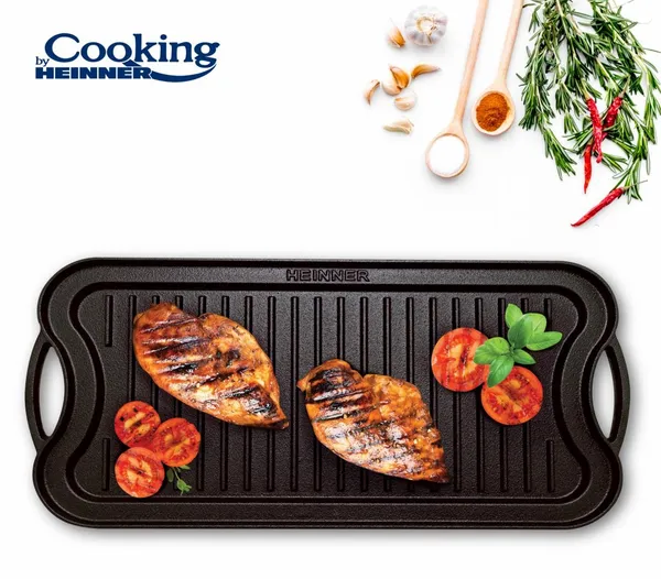Tavă Grill HEINNER Pura Fontă Pură 51x26x2.5 cm - imagine 3