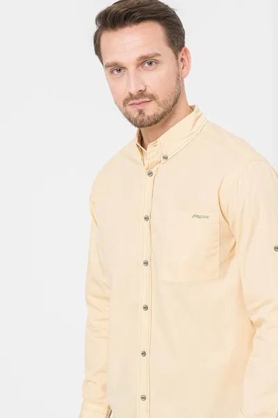 Cămașă Casual Bărbați Beige Mărime S PS2122-14-21B-S - imagine 3