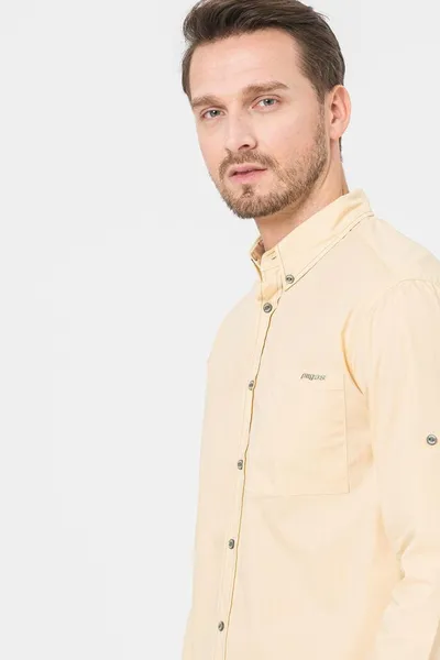 Cămașă Casual Bărbați Beige Mărime S PS2122-14-21B-S - imagine 4