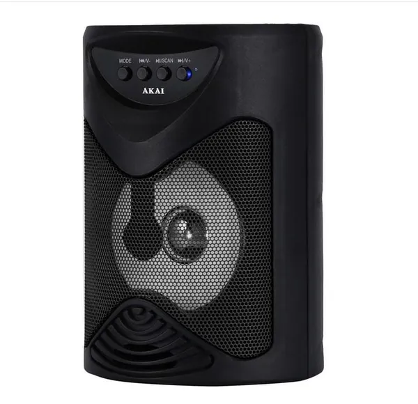 Boxă Portabilă AKAI ABTS-704 Bluetooth 4.2 Radio FM LED Negru - imagine 2