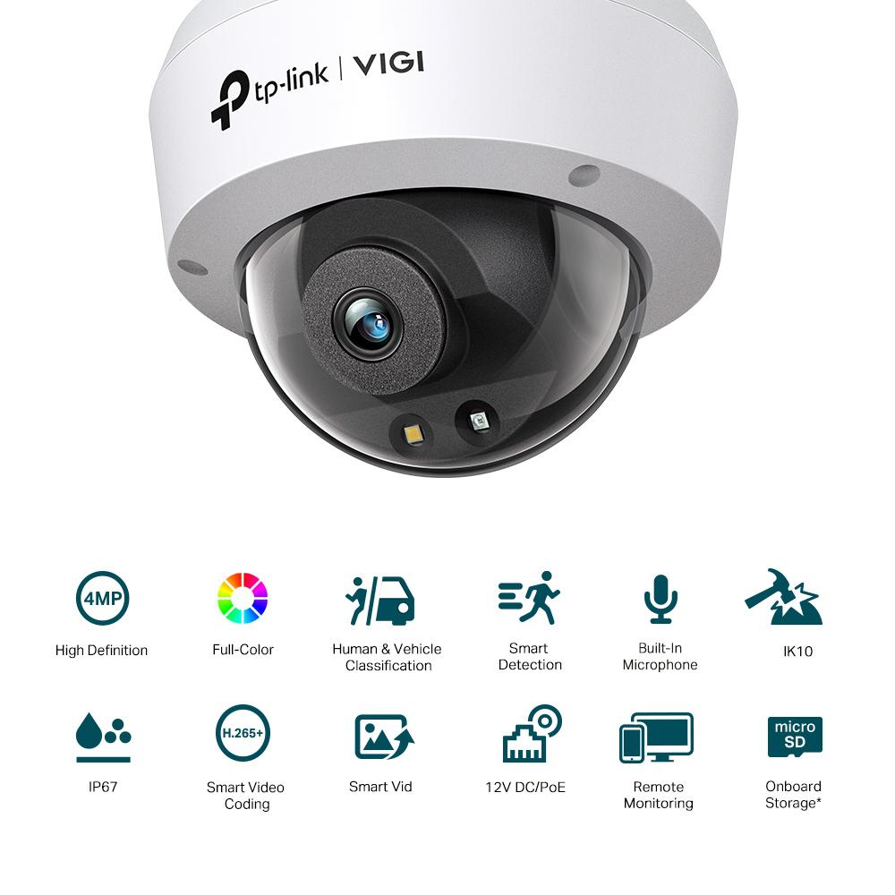 Camera IP Dome TP-LINK VIGI C240I 4MP Lentilă 2.8mm - imagine 2