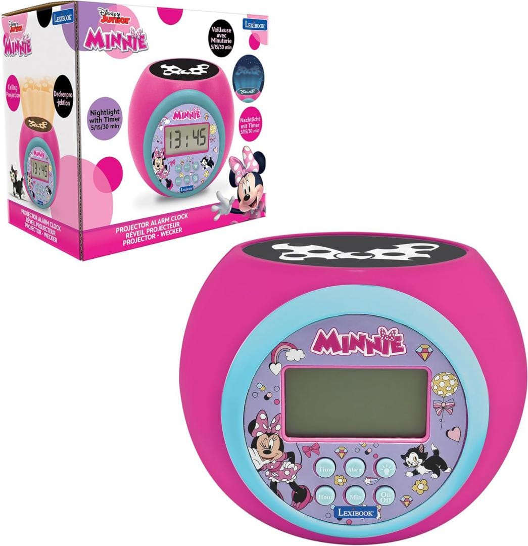 Ceas Deșteptător LEXIBOOK Minnie Mouse cu Proiector RL977MN