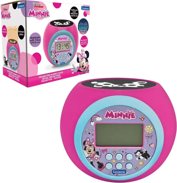 Ceas Deșteptător LEXIBOOK Minnie Mouse cu Proiector