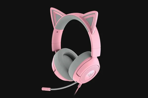Căști Gaming RAZER Kraken Kitty V3 X Roz USB - imagine 6