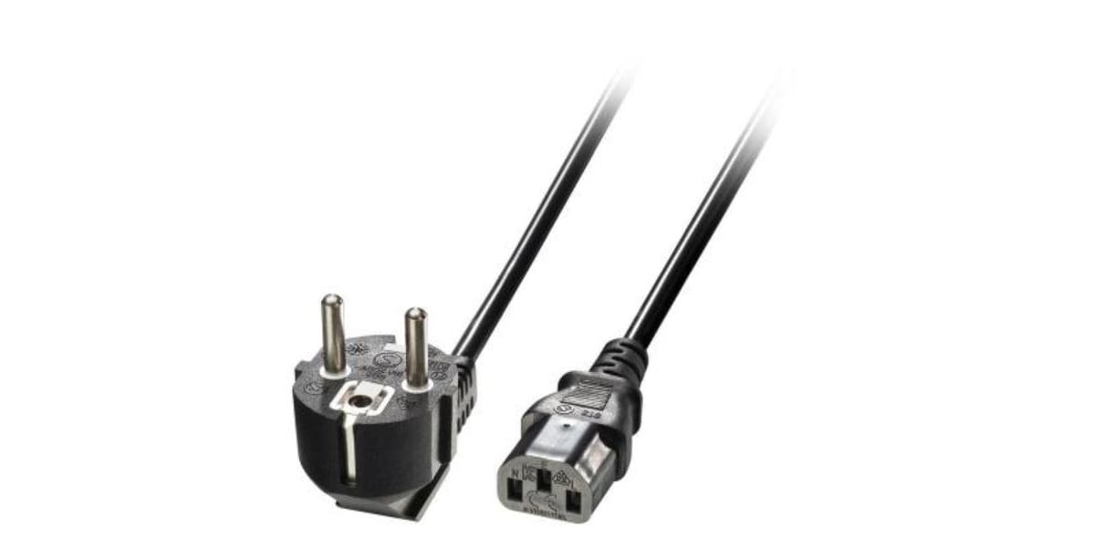 Cablu Alimentare LINDY Schuko IEC C13 2m Negru LY-30335