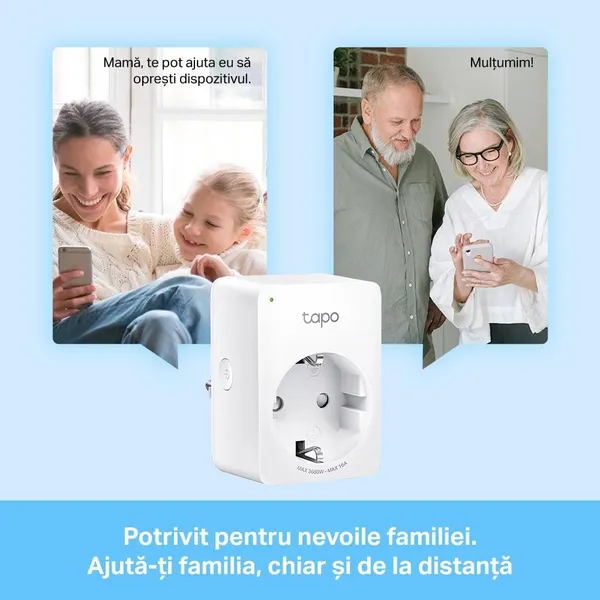 Priză Inteligentă TP-LINK TAPO P110 Mini Smart Wi-Fi 4-Pack - imagine 2
