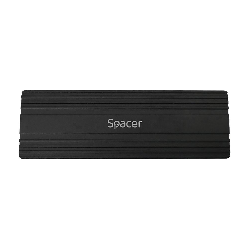 Rack extern SPACER SSD M.2 PCIe NVME USB 3.1 Type C Negru - imagine 2