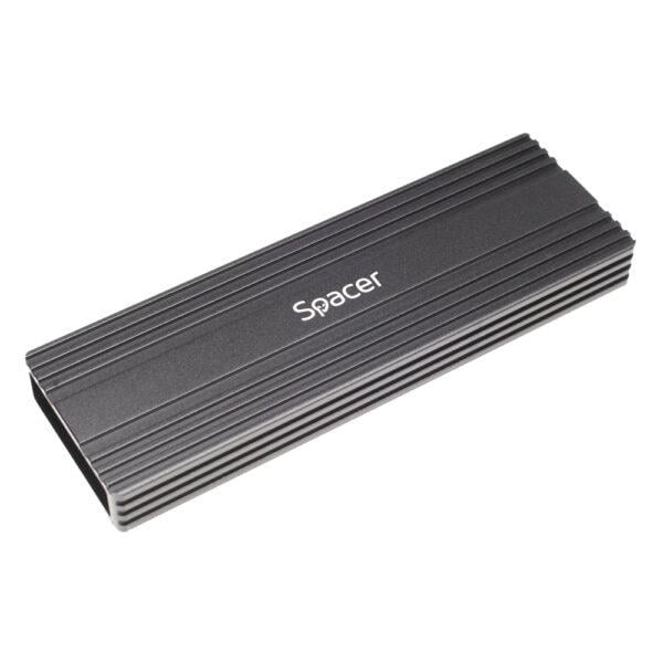 Rack extern SPACER SSD M.2 PCIe NVME USB 3.1 Type C Negru