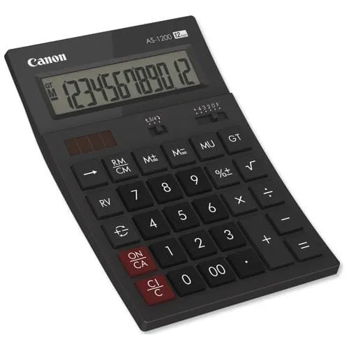 Calculator Birou CANON AS1200 12 Digiți Negru