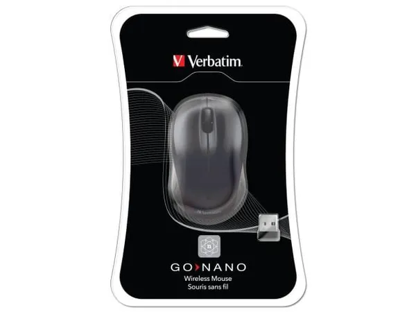 Mouse VERBATIM Go Nano Wireless 2.4GHz 1600 DPI Negru