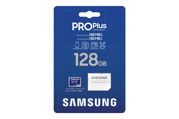 Card memorie SAMSUNG PRO Plus 128GB + Adapter - imagine 9