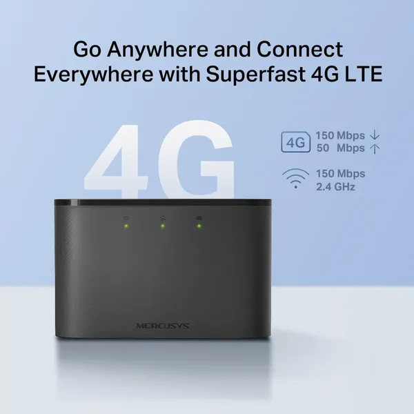 Router Wireless MERCUSYS MT110 4G LTE Portabil 2200mAh - imagine 4