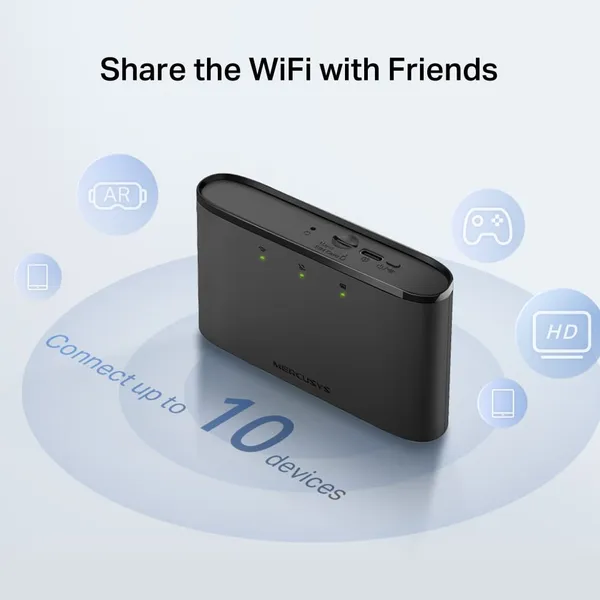 Router Wireless MERCUSYS MT110 4G LTE Portabil 2200mAh - imagine 7
