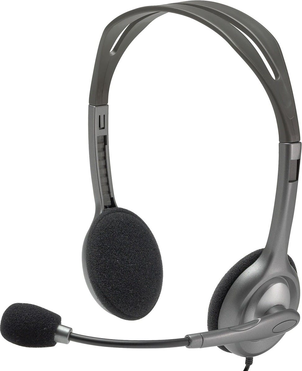 Căști LOGITECH H111 cu Fir Microfon pe Braț Negru 981-000593
