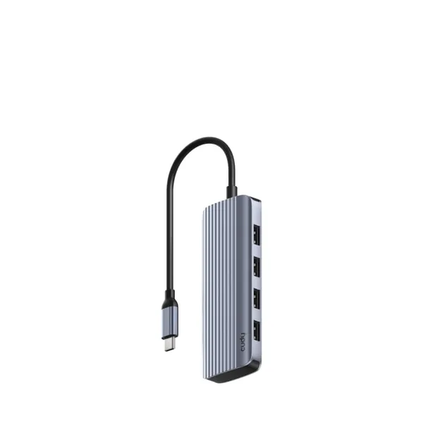 Hub USB CUDY UH500 USB-C 6 în 1 HDMI 4K Argintiu