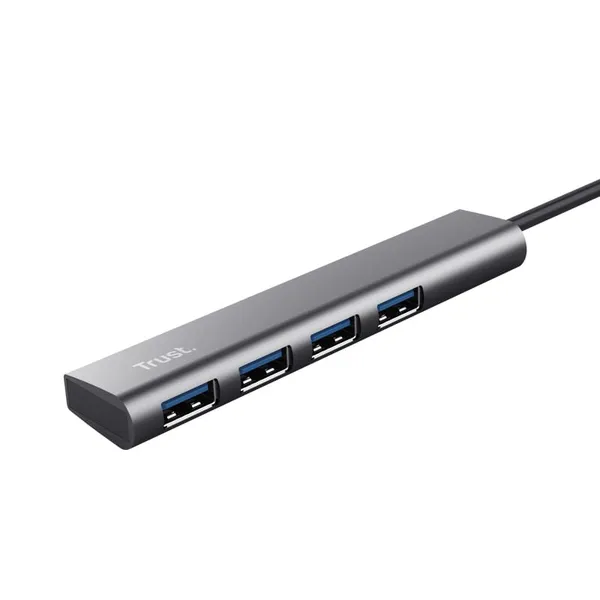 Hub USB TRUST Halyx USB-C 4xUSB-A 3.2 Argintiu TR-24948 - imagine 3