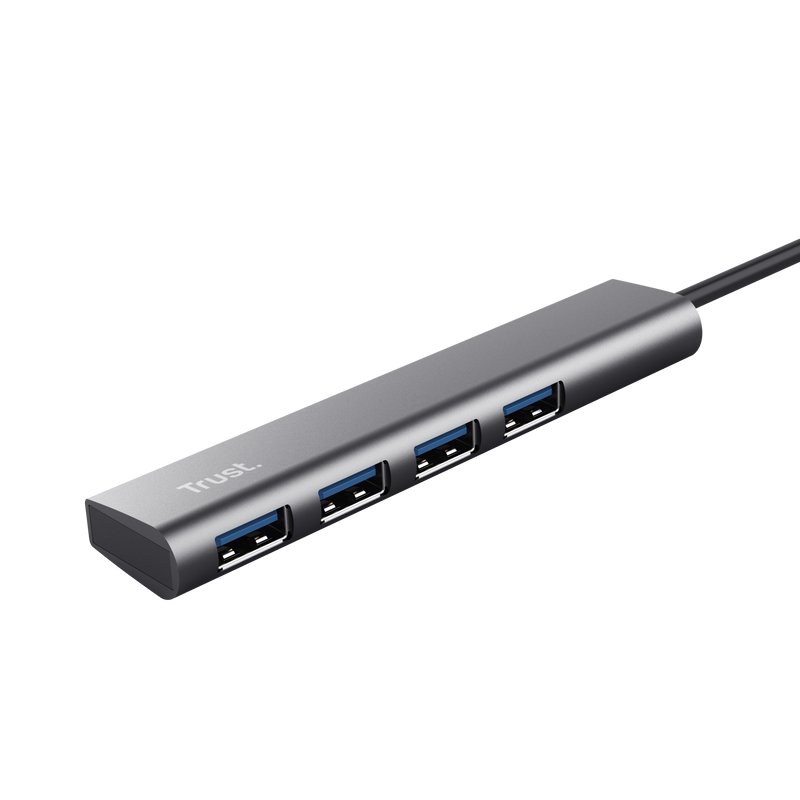 Hub USB TRUST Halyx USB-C 4xUSB-A 3.2 Argintiu TR-24948 - imagine 3