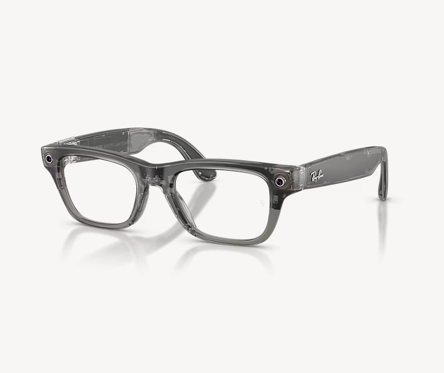 Ochelari Smart RAY-BAN Meta Blayzer Optics Gen 2 Matte Transparent Ice Grey Demo