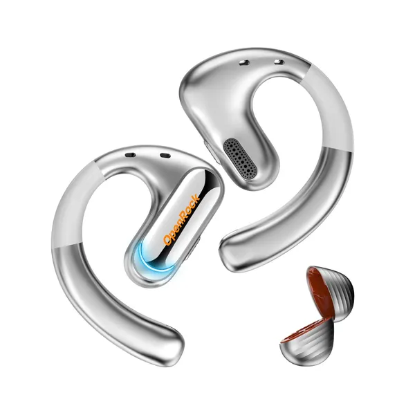 Căști ONEODIO OpenRock Pro TWS Bluetooth 5.2 IPX5 Crem - imagine 2