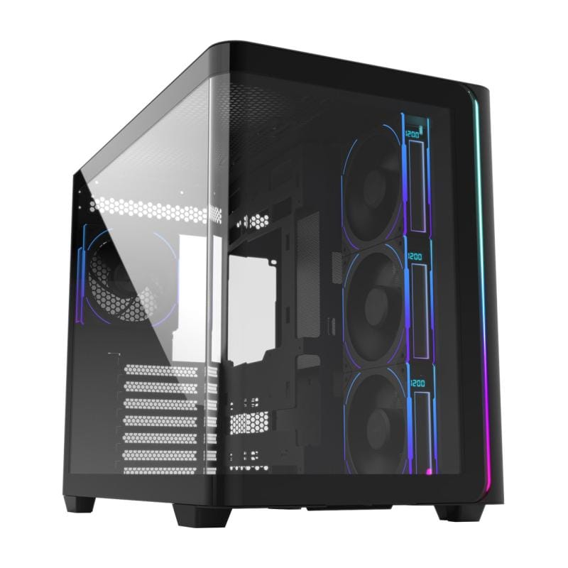 Carcasă PC FORTRON M580-BP Plus Mid Tower RGB Negru