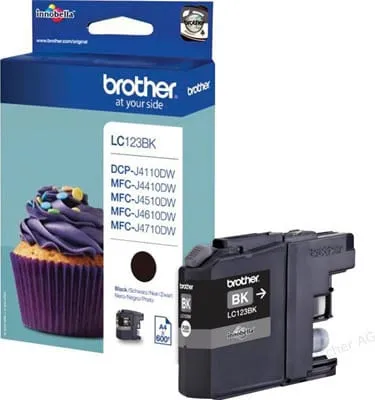Cartuș Cerneală BROTHER LC123BK Negru Original - imagine 2