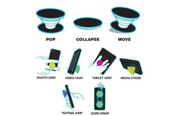 Popsocket Pegas Negru - imagine 2