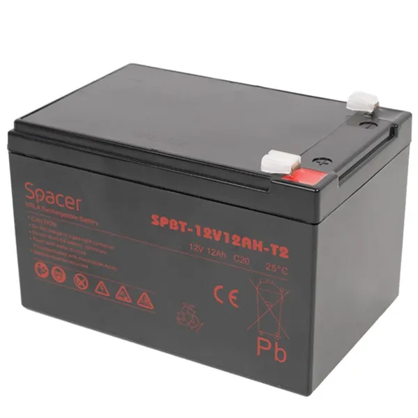 Acumulator UPS SPACER 12V/12Ah Negru