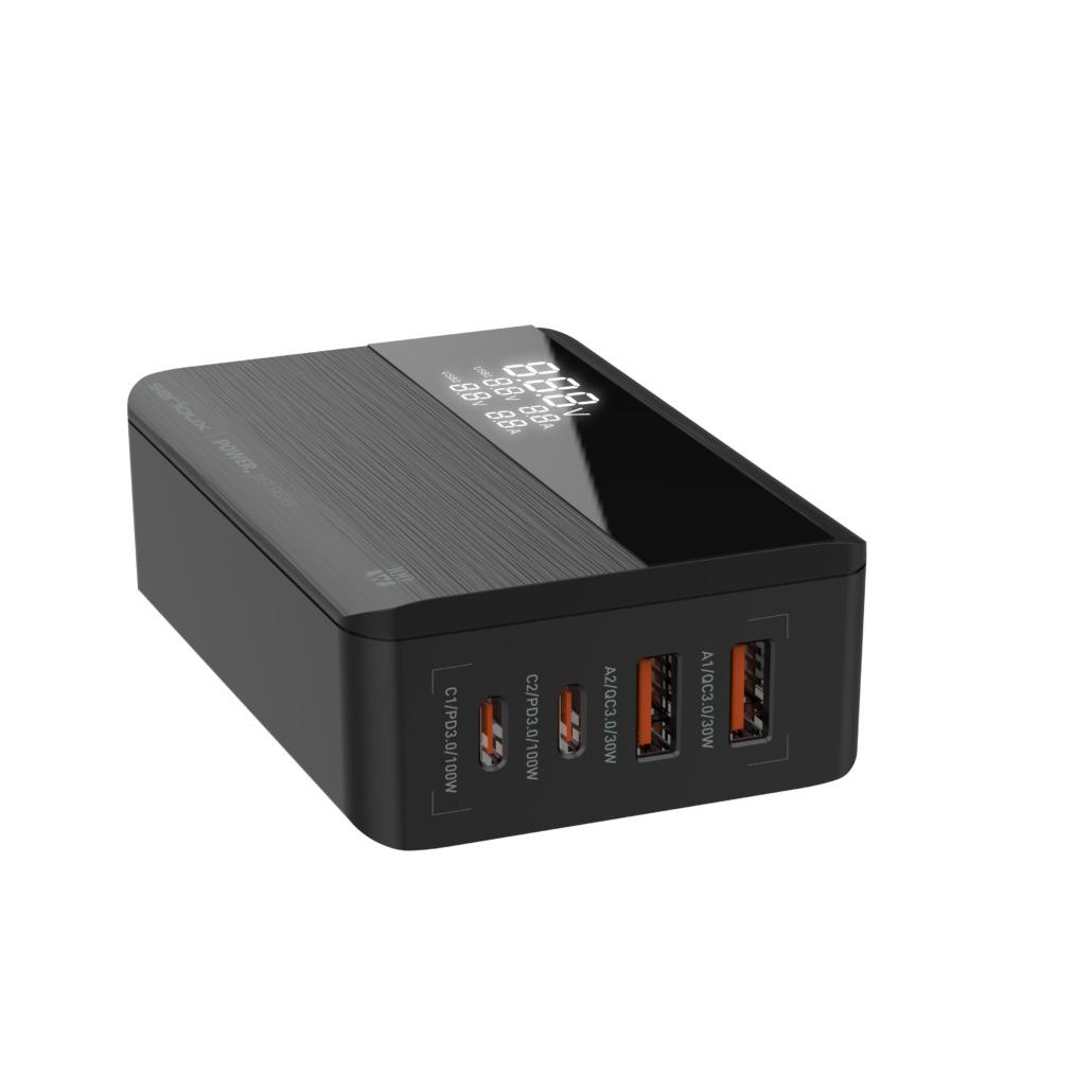 Încărcător Rețea SERIOUX 100W GAN Quick Charge 4 Porturi