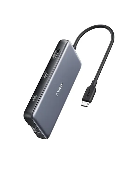 Hub USB-C ANKER 555 8-in-1 HDMI 4K@60Hz Power Delivery 100W Gri