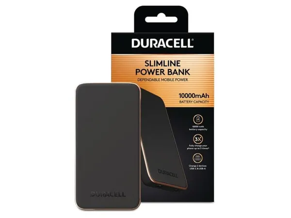 Baterie Externă DURACELL Charge Plus 10000mAh 2 Porturi USB Negru