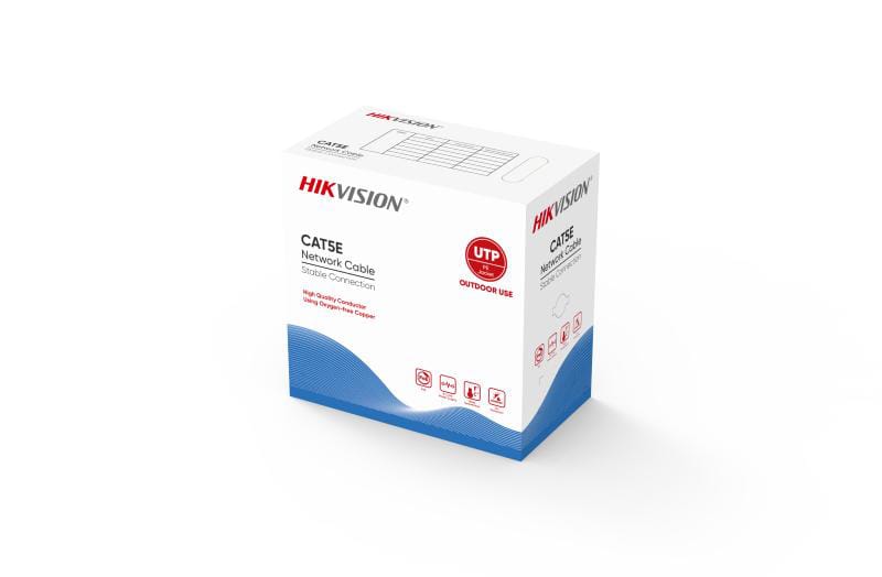 Cablu UTP HIKVISION DS-1LN5EO-UU/E Cat 5E Exterior 305 m Negru