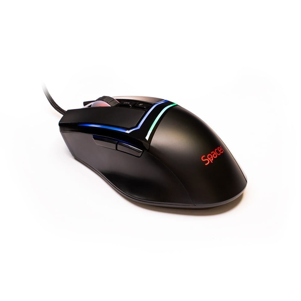 Mouse Gaming SPACER SPGM-ALIEN-PRO 12000 DPI Cu Fir Negru