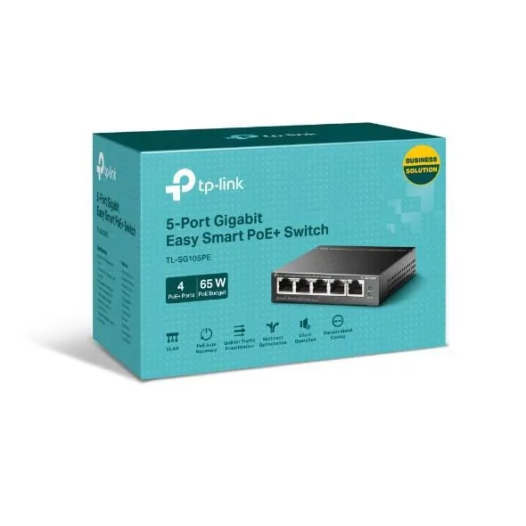 Switch TP-LINK TL-SG105PE 5 Porturi Gigabit PoE - imagine 3