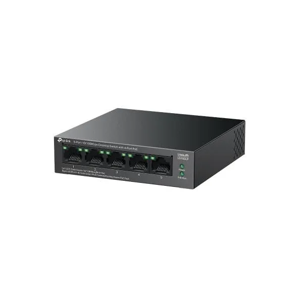 Switch TP-LINK LS105LP 5 Porturi 10/100 Mbps 4 PoE - imagine 3