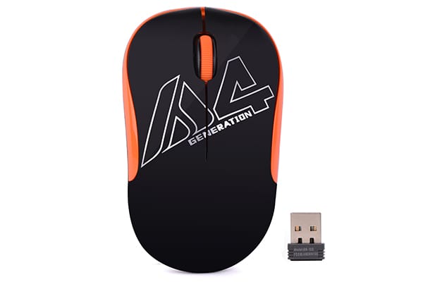 Mouse A4TECH G3-300N-BO Wireless 2.4GHz Negru-Portocaliu