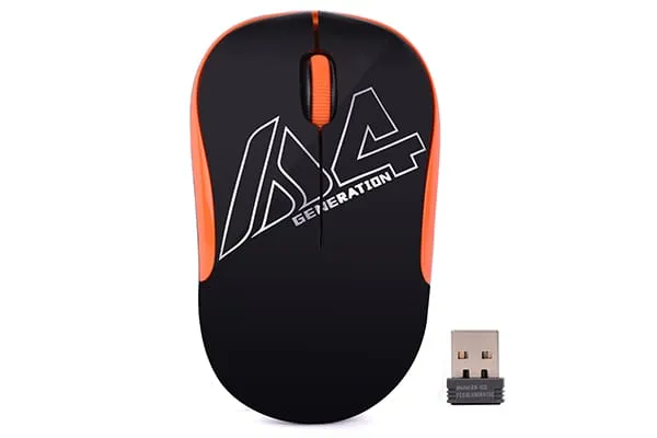 Mouse A4TECH G3-300N-BO Wireless 2.4GHz Negru-Portocaliu