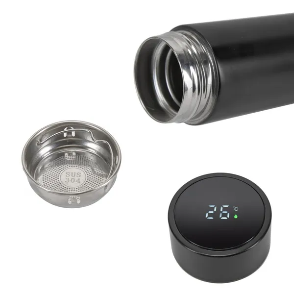 Termos HEINNER Art of Dinning 450 ml Inox LED Negru - imagine 3