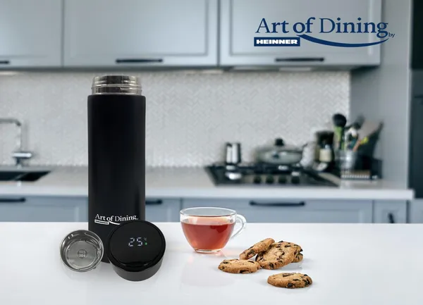 Termos HEINNER Art of Dinning 450 ml Inox LED Negru - imagine 5