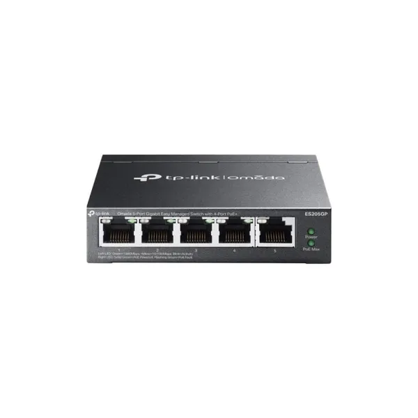 Switch TP-LINK Omada ES205GP Easy Managed 5 Porturi Gigabit 4 PoE+ 65W - imagine 6