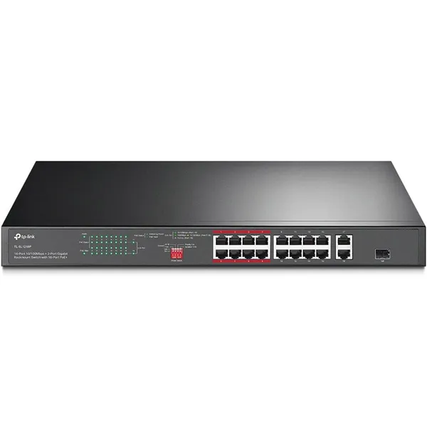Switch TP-LINK TL-SL1218P 16 Porturi PoE+ Gigabit Rackabil 1U - imagine 8